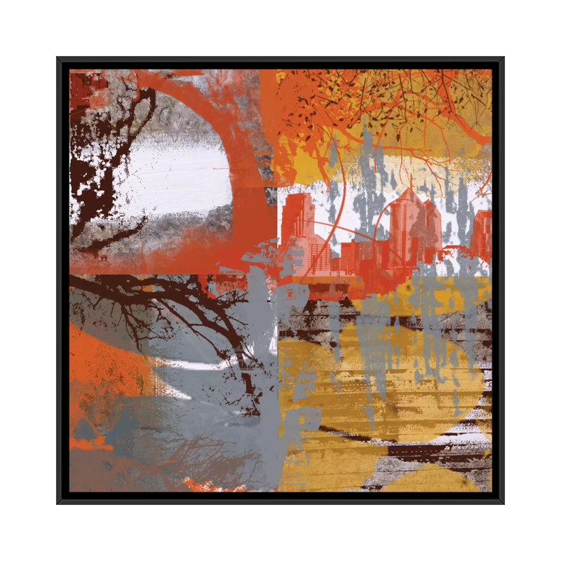 Daydream, impression sur toile tendue, H 18 po x l 18 po x P 1,5 po, Toile avec cadre noir, Pas de tapis