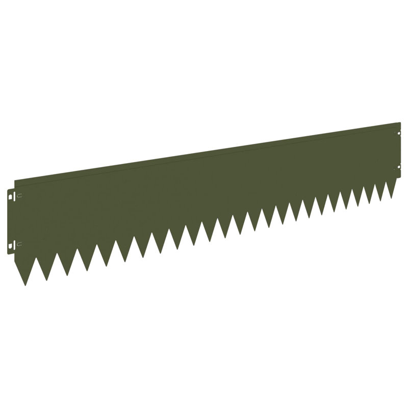 Steel Lawn Edging, Olive Green, 20cm H x 103cm W
