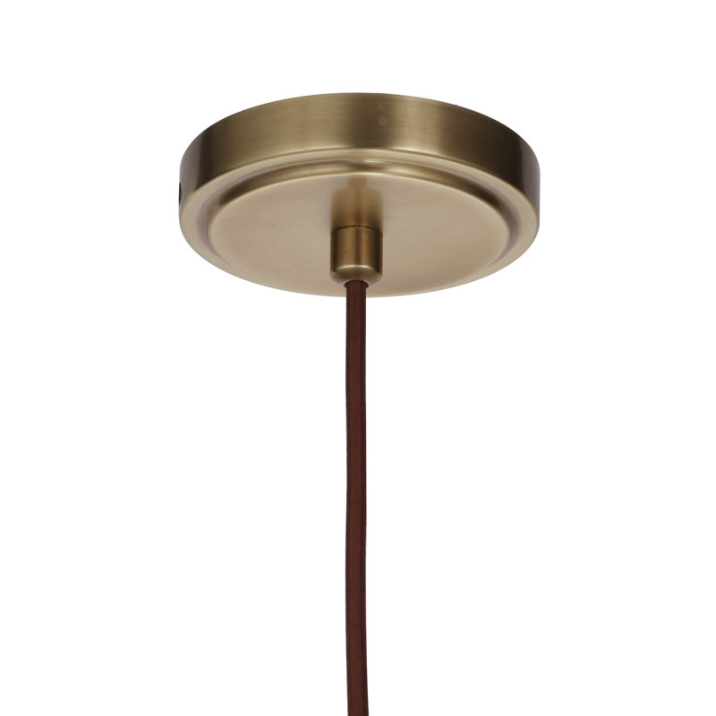 Luminaire suspendu conique à 1 lumière Fransen, Laiton rétro