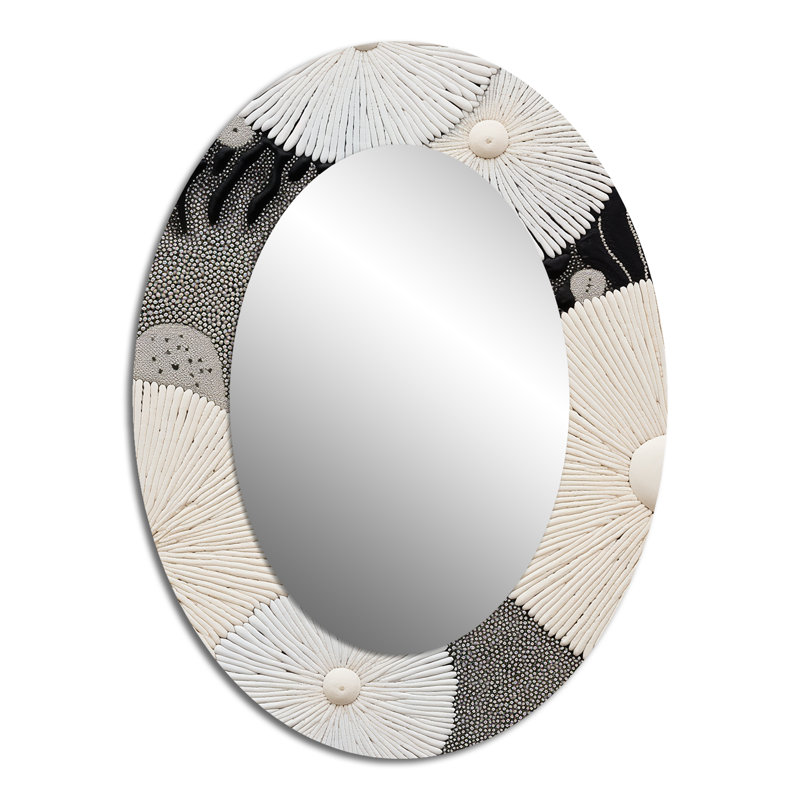 Miroir mural noir et blanc, 40 po x 30 po
