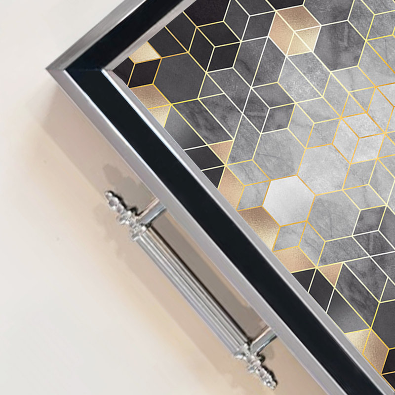 Elegant Glass Tray, 19.7 x 11.4 x 1.4 inches | 100% Durable Glass Construction | Easy to Clean with Damp Cloth | Ideal for Serving, Decorative Display, and Organizing | Stylish Addition to Home Décor