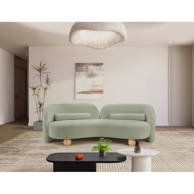 Daphne Upholstered Sofa, Brown Boucle, Boucle Fabric