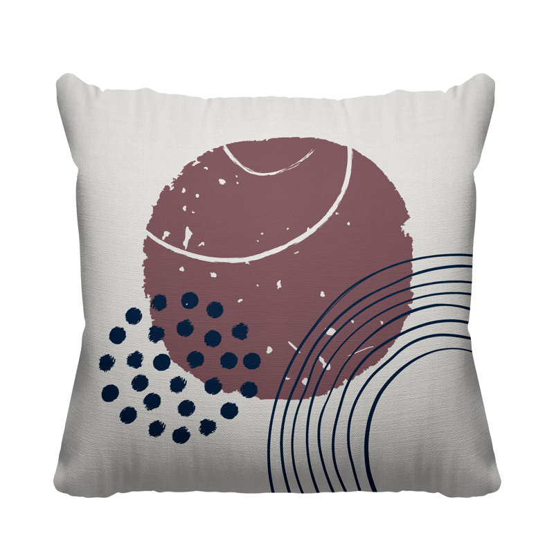 Aida Abstract Outdoor Reversible Throw Pillow, 15H" x 15W", 15H" x 15W"