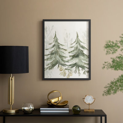 «Christmas Holiday Art CDII», reproduction encadrée - bois massif
