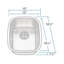 Évier de cuisine / de bar simple encastrable L 18 po x l 15 po avec crépine