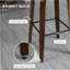 Tabourets de bar à hauteur de bar, tabourets de bar pivotants en cuir PU avec repose-pieds et dossier capitonné, ensemble de 2, noir