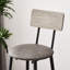 Table de bar grise, coussin de pieds réglable, assise confortable de 42,96 po de long avec tabourets gris - ajout élégant