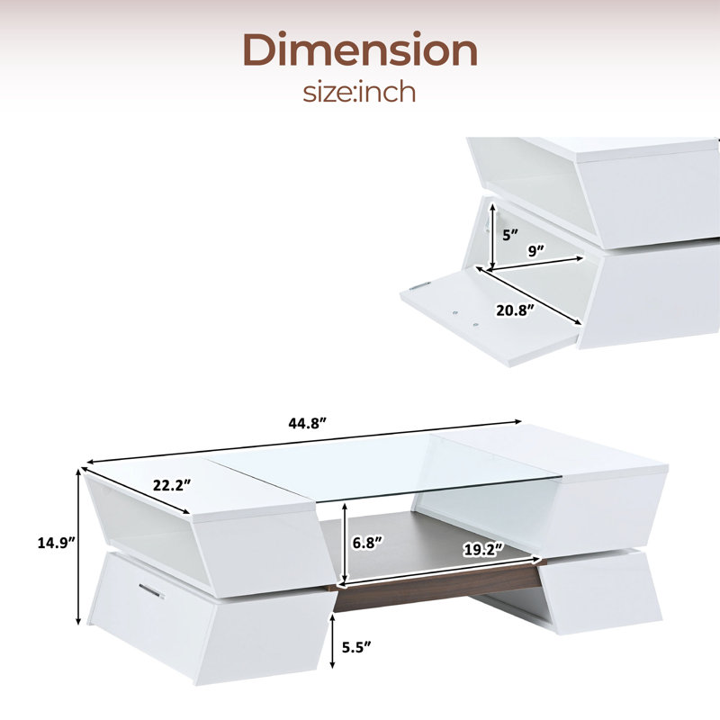 Table basse Jurlean, Blanc
