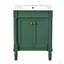 Meuble-lavabo 24 po avec lavabo supérieur, meuble de rangement moderne à 2 niveaux, meuble-lavabo simple, grandes tablettes de rangement-117021213
