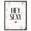 "Hey", art textuel sur toile en blanc-29513795