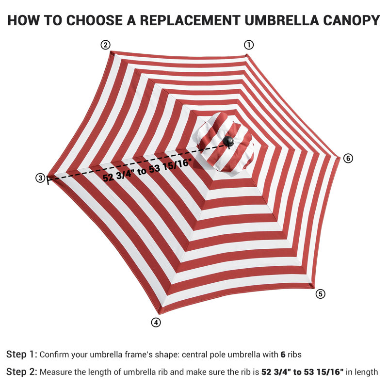 Laplant Replacement Canopy, Red/White