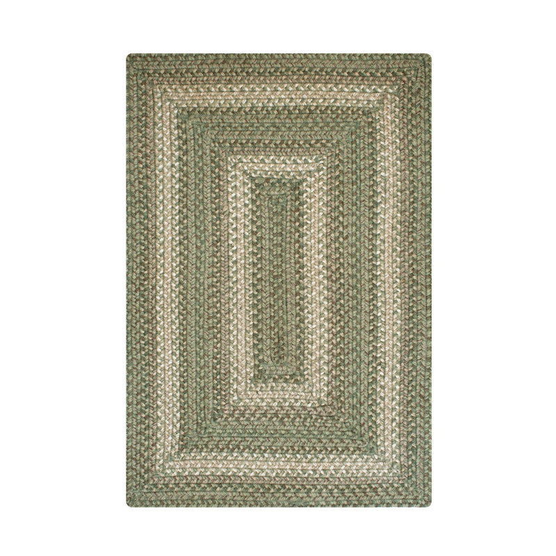 Tapis vert sauge en jute tressé Damal, Rectangle 1 pi 8 po x 2 pi 6 po