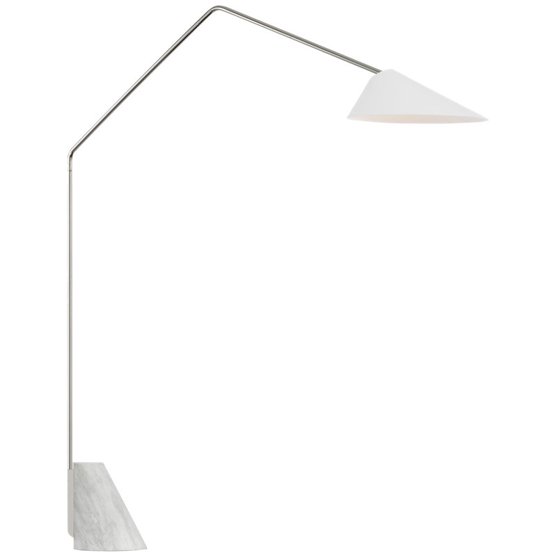 Lorna Arched Floor Lamp, White