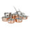 Viking 3-ply Copper Clad 13pc Cookware Set With Vented Glass Lids