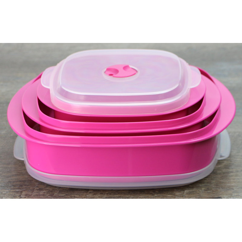 Ensemble de 3 contenants alimentaires Argelis, Magenta