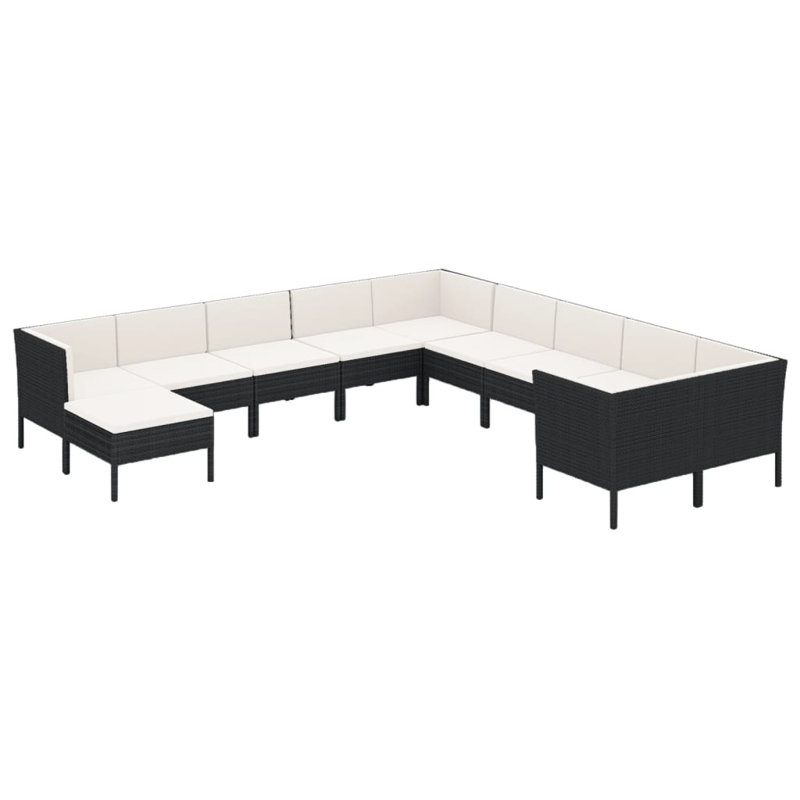 Ensemble modulaire de patio de 23,6 po de largeur avec coussins Vasti