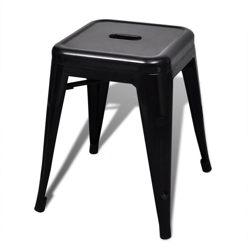 Humes Steel Accent Stool, Black