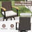 Outdoor Rattan 360 degree Swivel Bar Stool w/ Removable Cushion Footrests-971476597