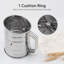 U-Taste Stainless Steel 3 Cup Flour Sifter with 4 Wire Agitators for Quick Sifting (20 Fine Mesh)