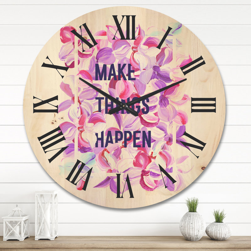 Horloge murale «Make Things Happen», Très grand