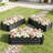 8x4 Ft Galvanized Steel Raised Garden Bed Kit - 1ft High, Outdoor Metal Planter Box for Vegetables, Herbs, Flowers & Plants | Easy Assembly, Rust-Resistant, Durable，set of 5-553584951-553584949