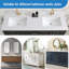 Plateau de meuble-lavabo double 60 po en marbre avec lavabos (armoires non incluses)