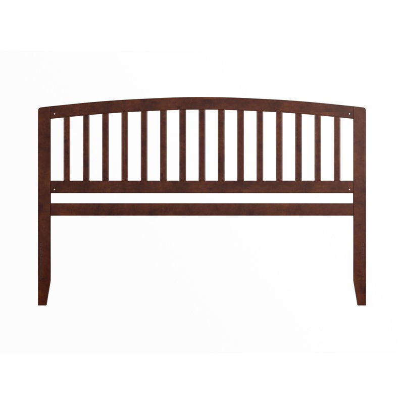 Bharmal Solid Wood Arched Slat Headboard, Walnut, King