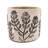 Of 4, Gray Sand - Cement Planters, Brown Botanical Designs, Scandinavian Room Decor 4 And Symbols, Interior