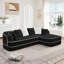 Canapé modulaire luxueux en velours Teddy avec conception ergonomique et aucun assemblage requis, parfait pour le confort et le style.-118312970