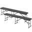 Ensemble de 2 bancs pliants de terrasse en plastique de 1,8 m (6 pi), bancs portatifs d'extérieur pour pique-nique et camping, noir-273880502