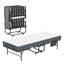 75 Inch Bed With 5" Memory Foam Mattress, Compact Design, 450Lbs Capacity Metal Frame 75-Inch Folding Heavy-Duty On Wheels, Suitable For Bedroom