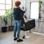 Annemirl Leather Match Swivel Recliner