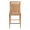Brielle 24 in. Seat Height Rattan Woven Counter Stool with Back