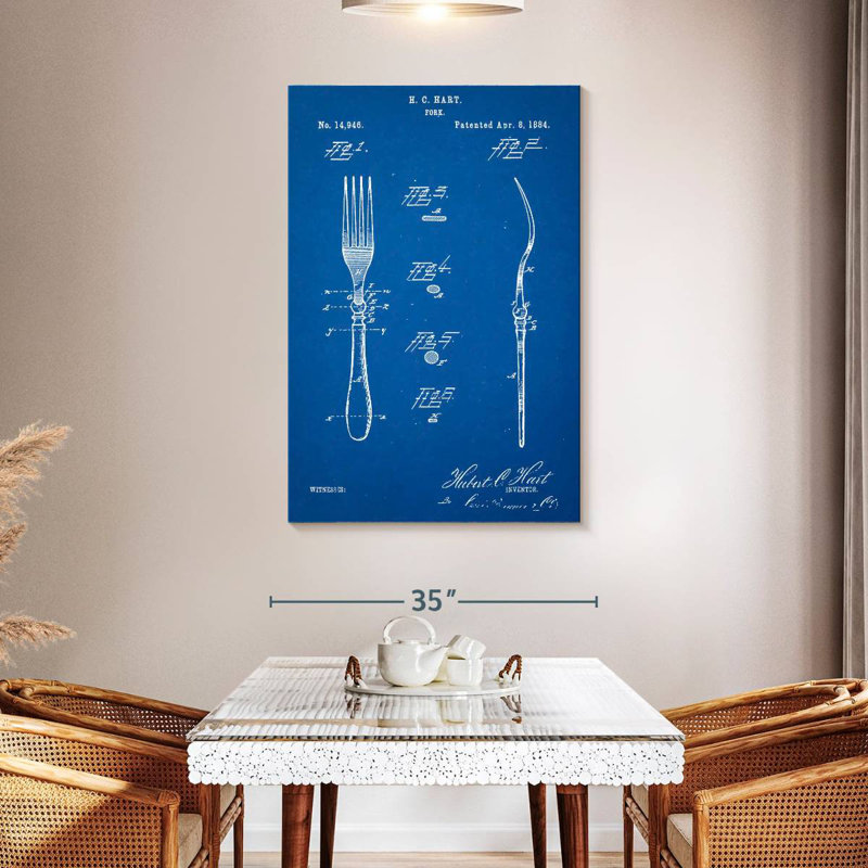 Blueprint Fork Kynaat Poster, 48" H x 32" W
