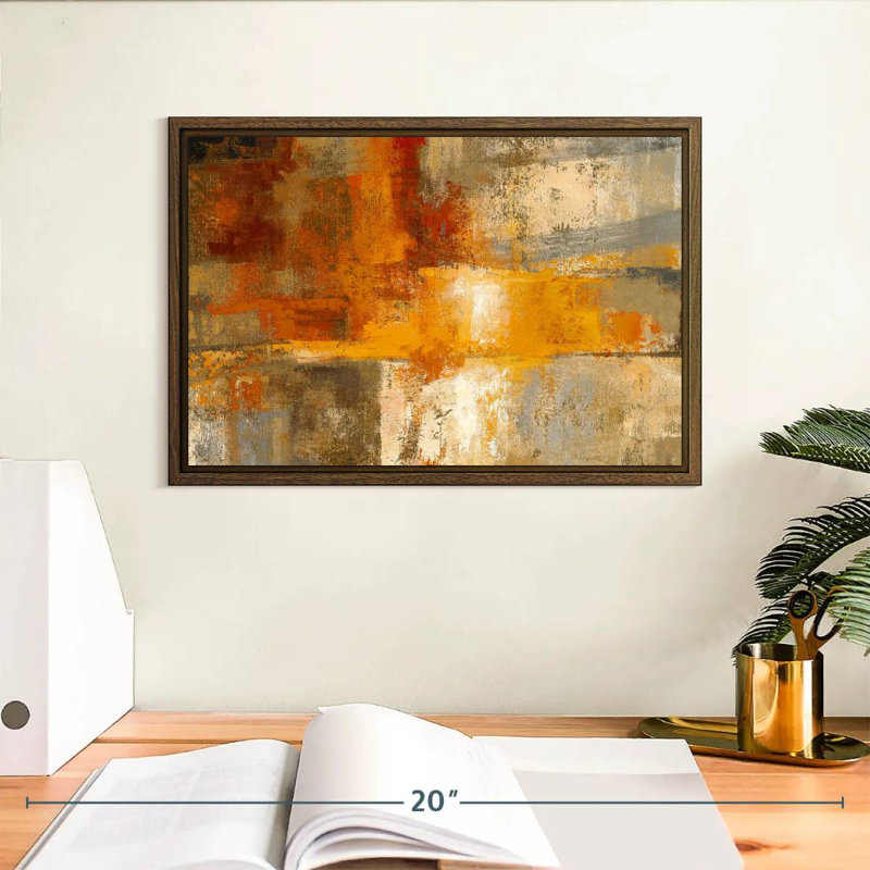 Argent et ambre, Cadre flottant noyer, 13 po x 9 po