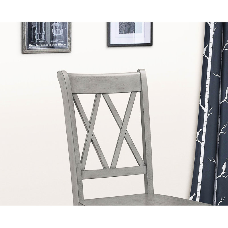 De 2 chaises d'appoint grises, style transitionnel, placage de pin, dossier pour chaise 2 pièces, bois, pièce, Gris