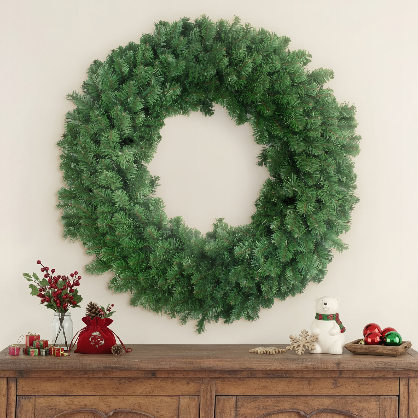 Northlight Seasonal 48" Spruce Wreath, 36" H x 36" W