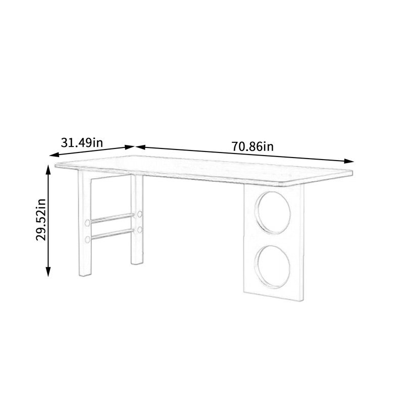 Bureau multifonctionnel Creative Art Design, H 29,52 po x l 70,86 po x P 31,49 po