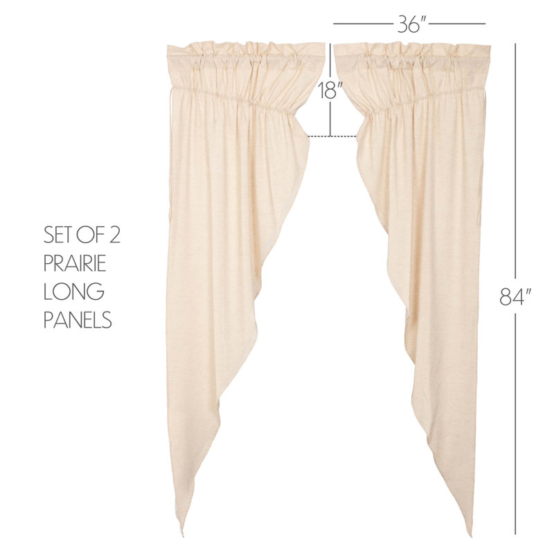 Chiana Cotton Blend Room Darkening Curtain Panel Pair, Natural