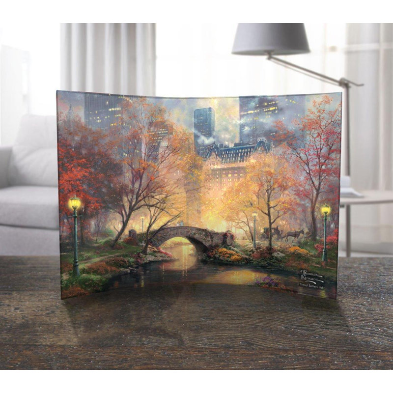 «Central Park in the Fall», impression d'art graphique incurvé