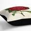 Illustration of a Red Japanese Camellia Cushion with Filling-56879740-56879739
