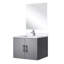 Meuble-lavabo simple gris foncé avec comptoir en marbre, robinet et robinet de 18 po Miroir - Teinture à gratter pour une utilisation durable, comptoir de 22 h, résistance à long terme-1767416694