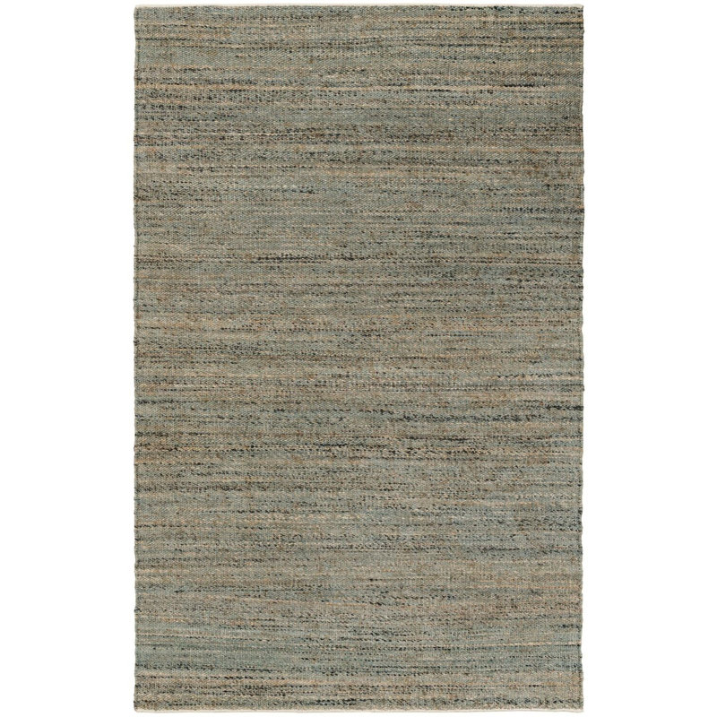 Tapis uni / rayé bleu Durah, Rectangle 5 pi 1 po x 8 pi