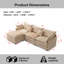 Canapé modulaire modulaire, canapé rembourré, canapé 3 places avec repose-pieds-125093119