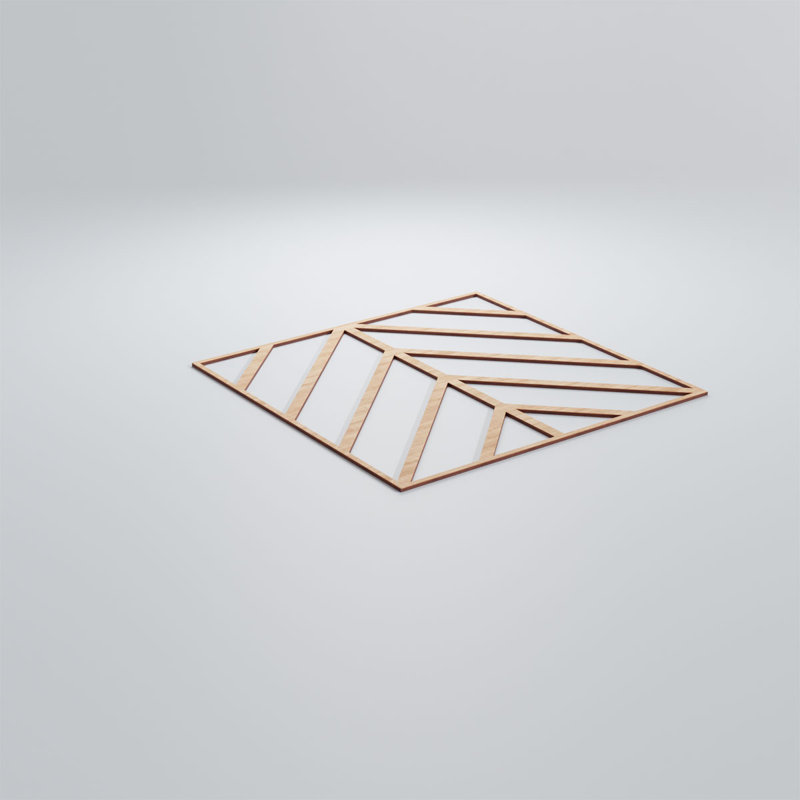 Panneaux muraux en bois Genoa, Aulne, H 23 3/8 po x l 23 3/8 po x P 1/4 po