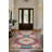 Gulustan Blue Oriental Machine Printed Cotton Polyester Area Rug-1803804829