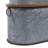 Metal Silver Storage Bench with Brown Wood Top Set