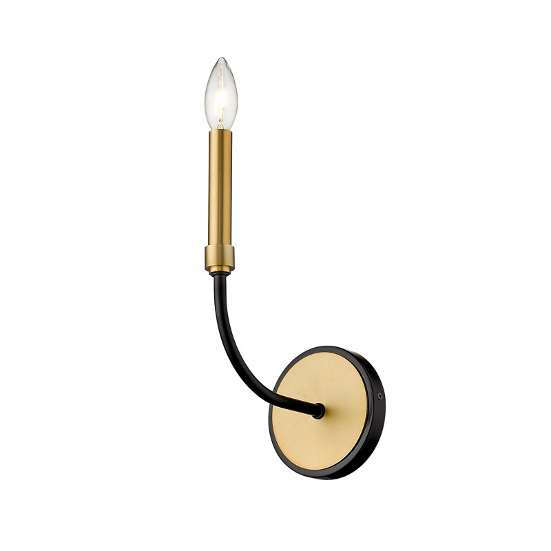 Lampe murale bougie 1 lumières Bittrich, Laiton vieilli
