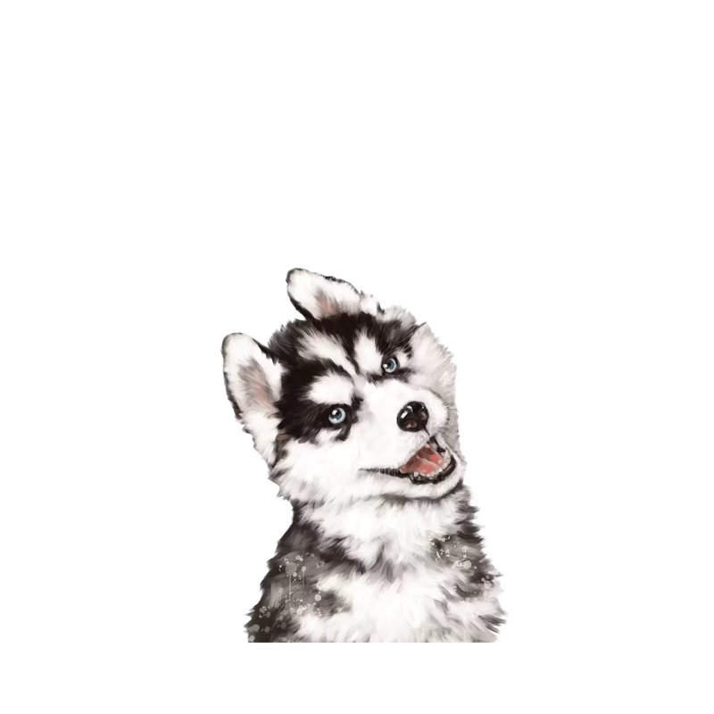 Baby Husky by Big Nose Work - Wrapped Canvas Print