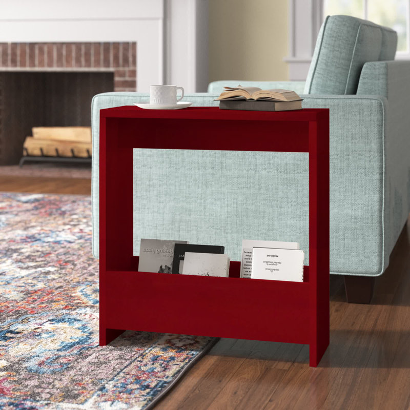 Table de bout avec rangement Frame, Bourgogne